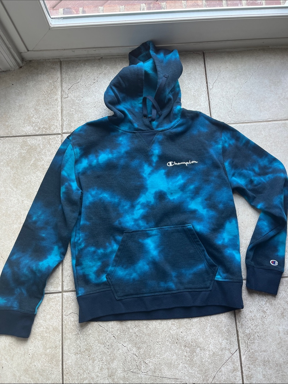Champion Blue & navy  Tie-Dye Hoodie